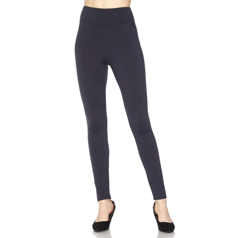 World of Leggings High Waisted Fleece Lined Leggings - 3 Inch Waistband
